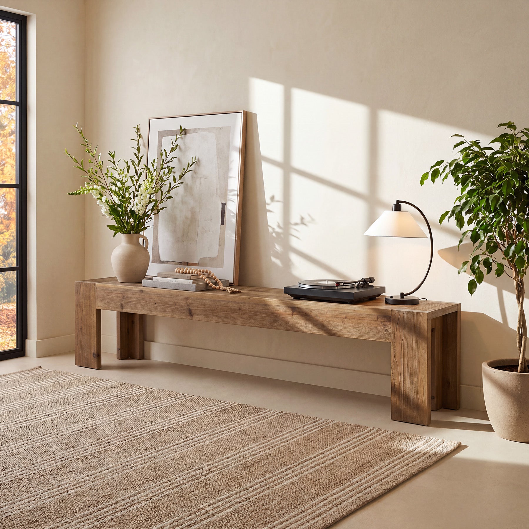 Mobile TV Country in Legno Massello, 180 cm, per Soggiorno