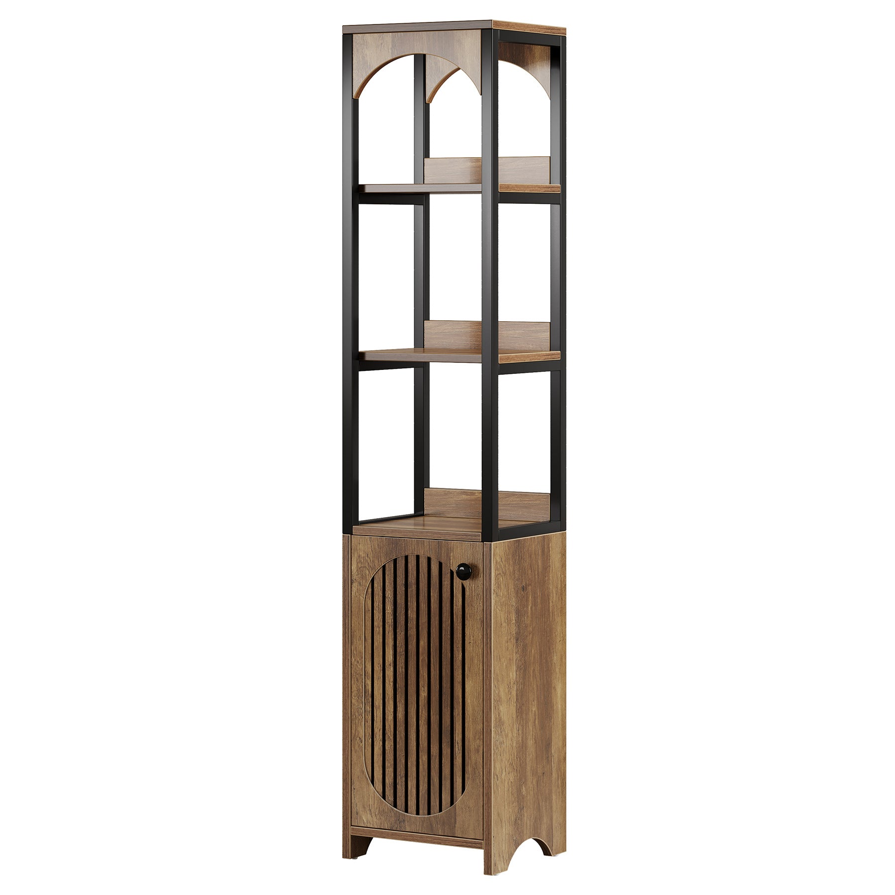 Tribesigns 180 cm Libreria, scaffale angolare stretta libreria  a 6 ripiani
