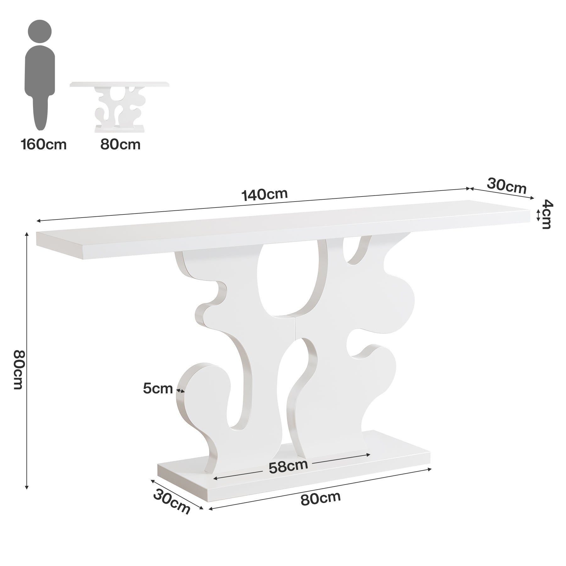 Tribesigns Tavolo consolle, moderno 140 cm tavolo da ingresso con elegante struttura