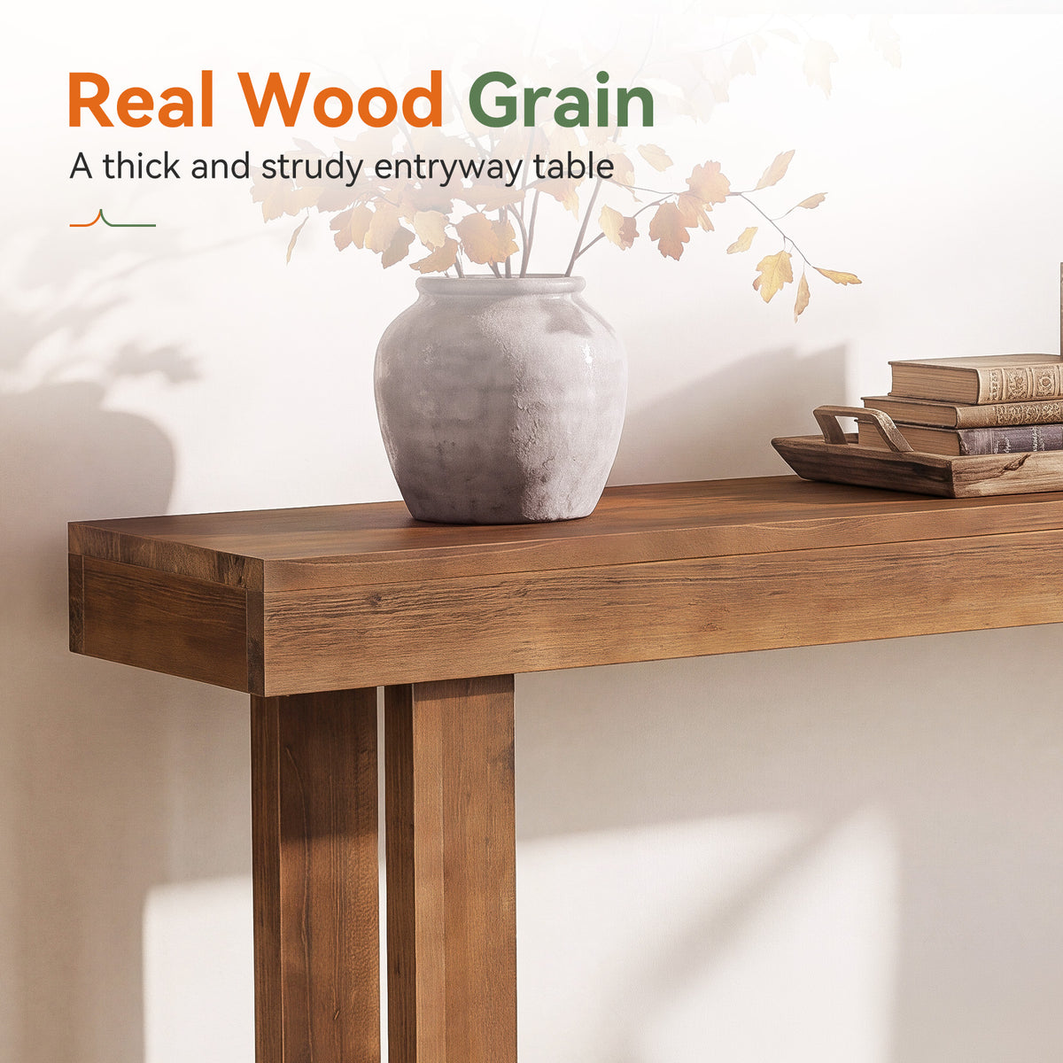 Consolle Country in Legno Massello con Gambe dal Design Particolare, 160 cm, per Ingresso