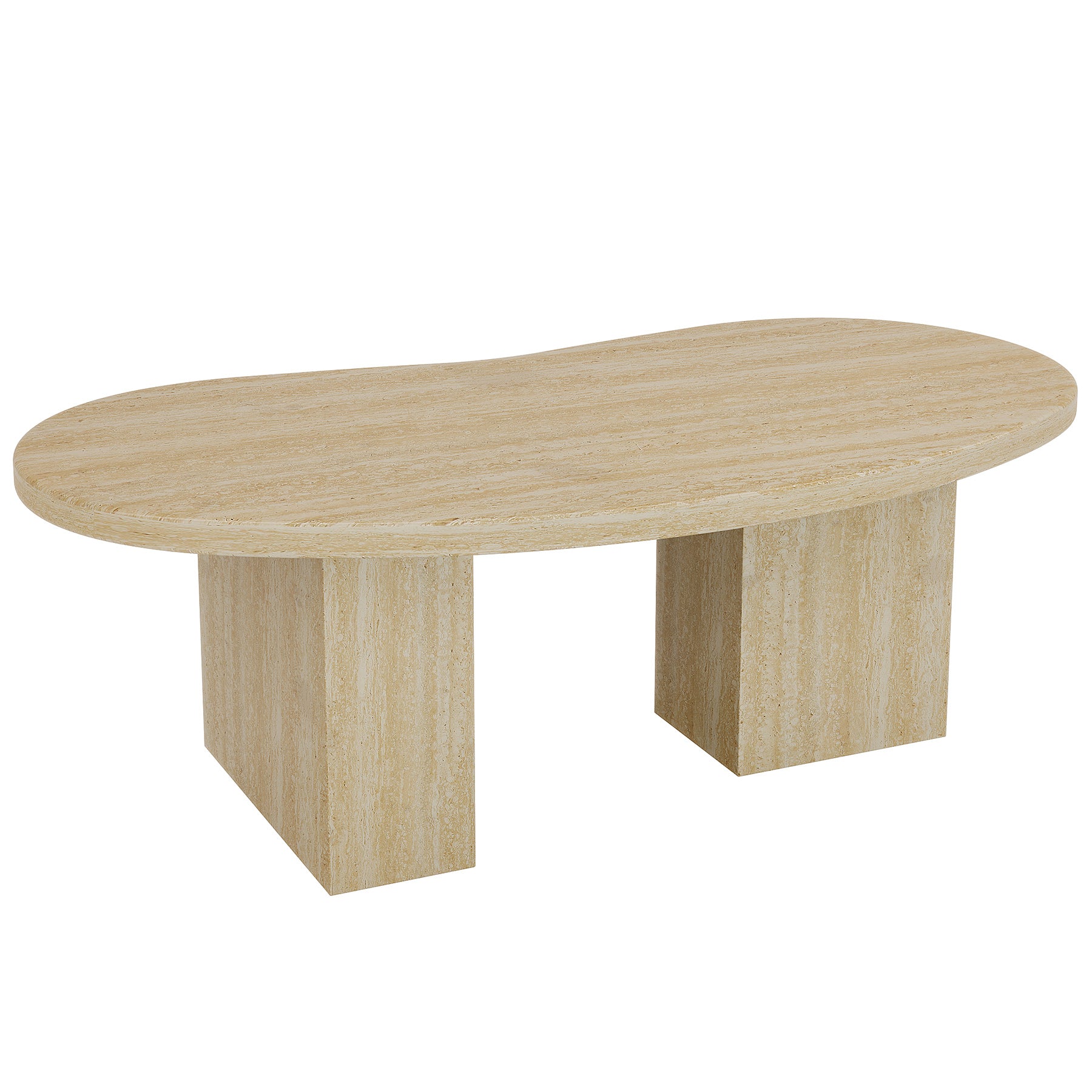 Tribesigns Tavolino da caffè da 115 cm, tavolino da cocktail centrale ovale con piedistallo asimmetrico