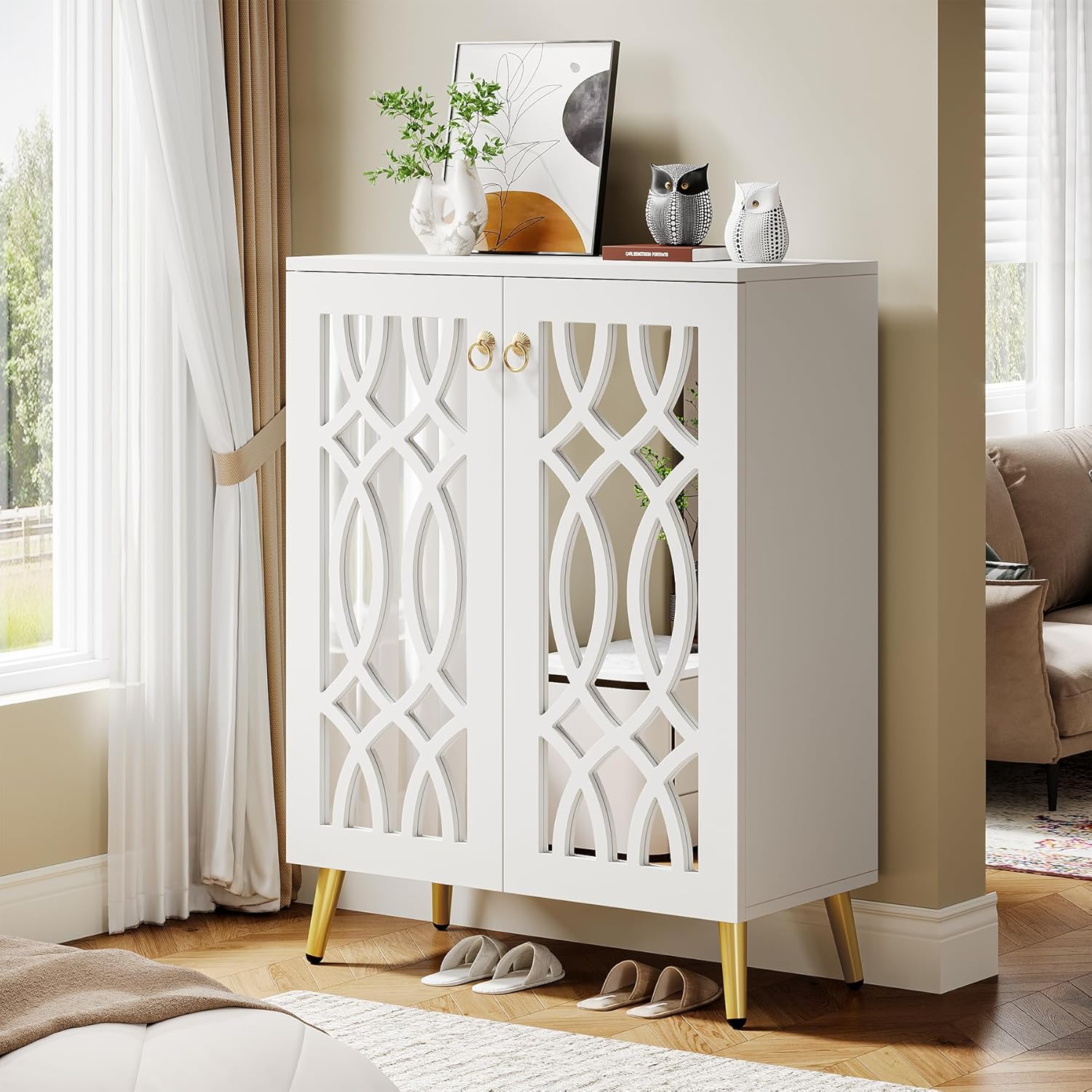 Tribesigns scarpiera a specchio, 5 livelli organizzatore scarpe 25 paia scarpiera armadio di stoccaggio