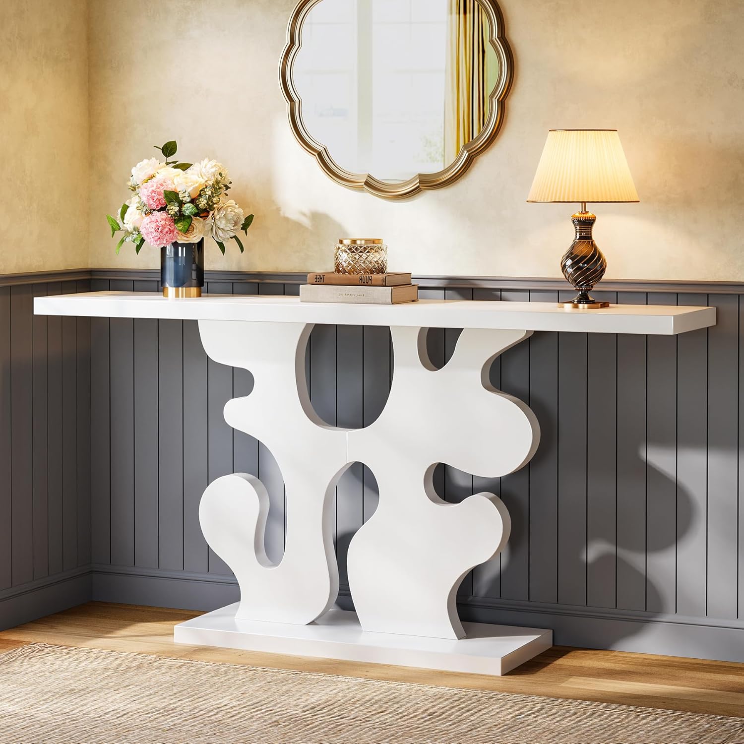 Tribesigns Tavolo consolle, moderno 140 cm tavolo da ingresso con elegante struttura