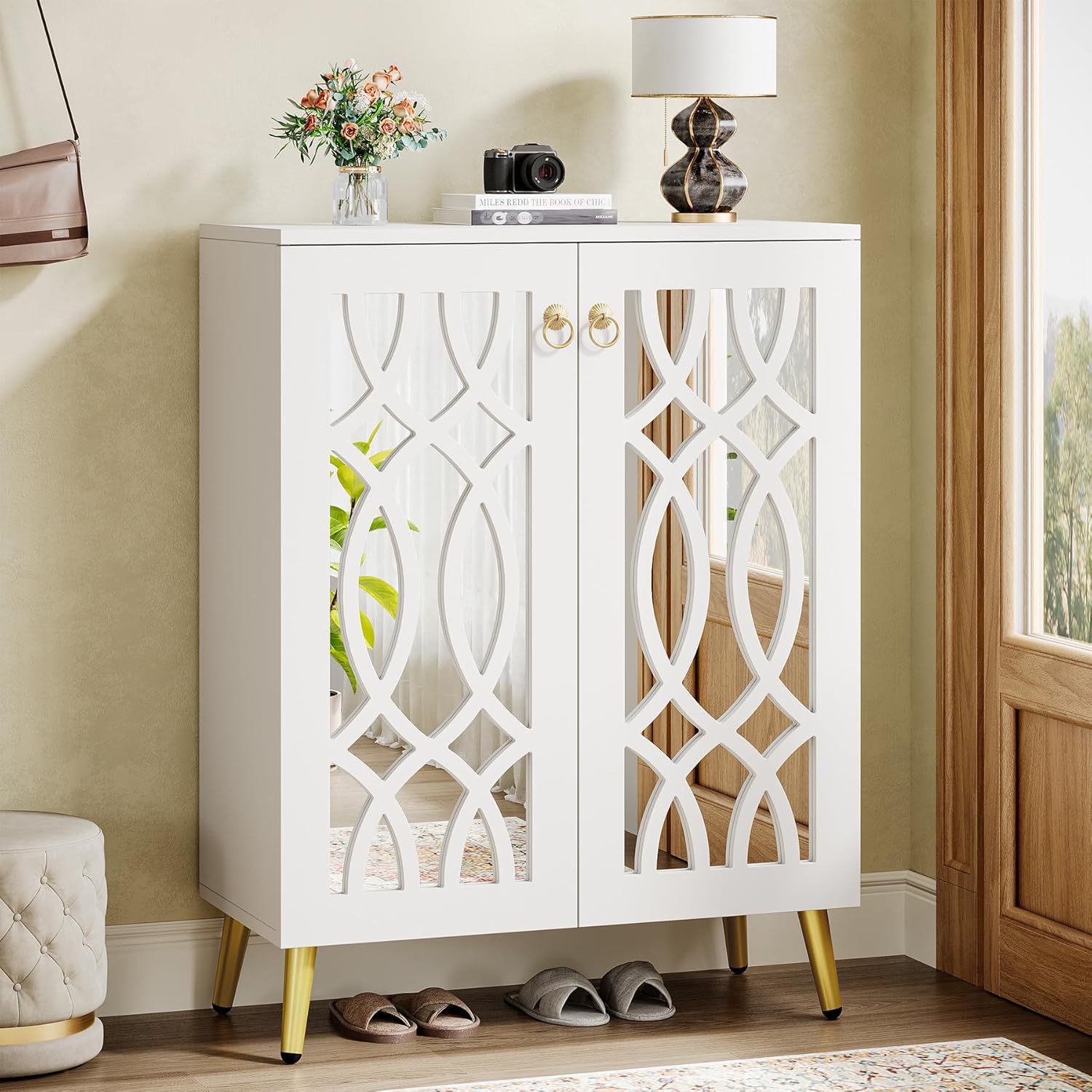 Tribesigns scarpiera a specchio, 5 livelli organizzatore scarpe 25 paia scarpiera armadio di stoccaggio