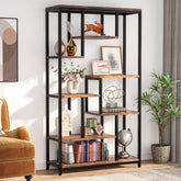 Tribesigns Libreria a 8 ripiani, libreria, Scaffale industriale in legno Scaffalature aperte 3