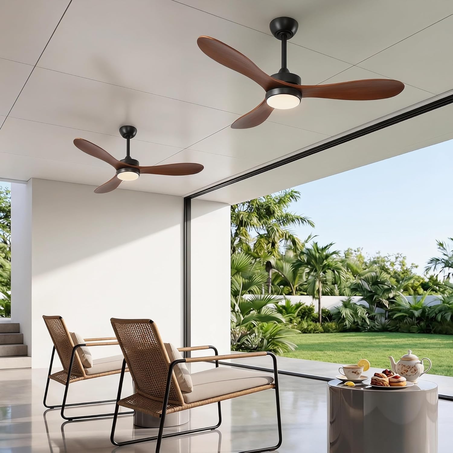 Tribesigns Ventilatore da soffitto moderno da 106 cm con luce, telecomando, illuminazione a LED dimmerabile