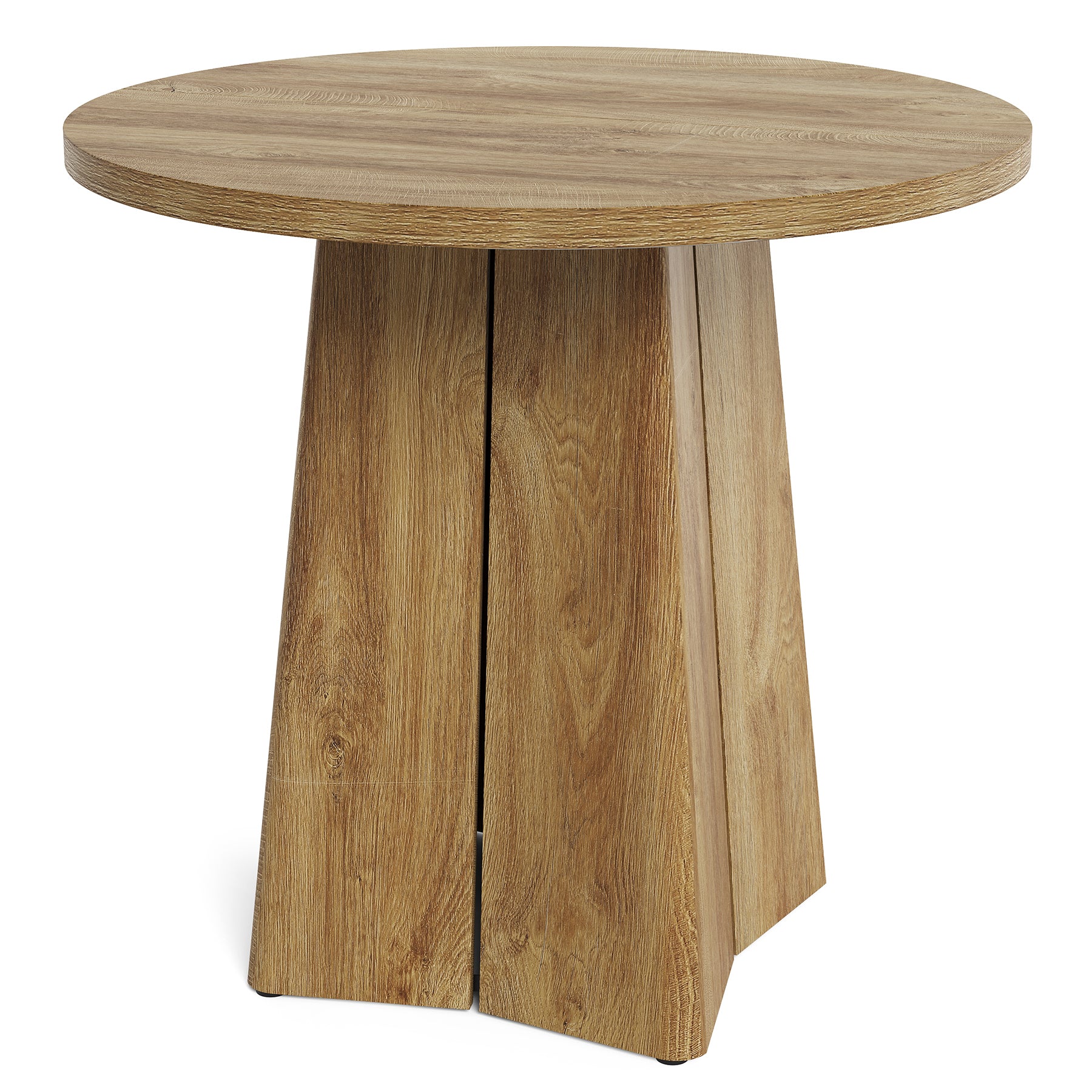 Tribesigns Tavolo da Pranzo Rotondo, Tavolo Cucina in Legno 80 cm per 4 Persone