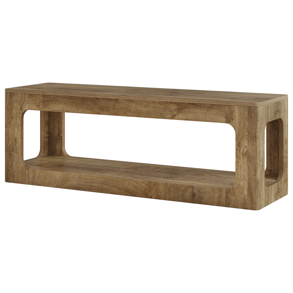 Consolle Country a 2 Ripiani con Design Circolare, 160 cm, per Ingresso