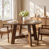 Tribesigns Tavolo da pranzo da 118 cm, tavolo da cucina con traversa di rinforzo per 4-6 persone 3