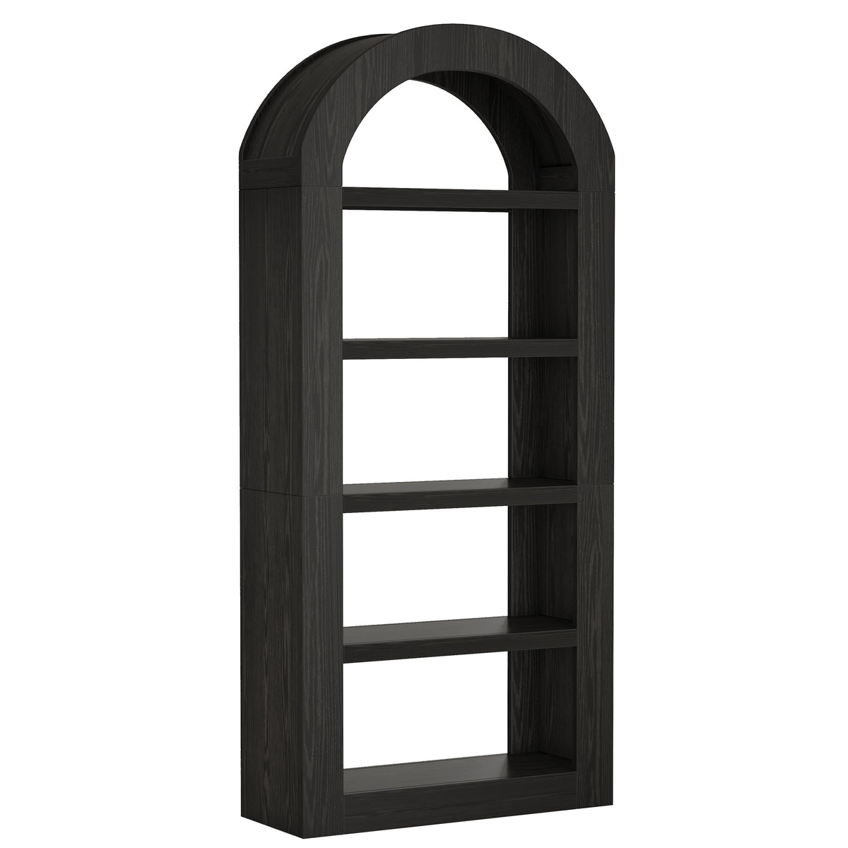 Tribesigns Libreria arco alta 180 cm, scaffali aperta a 5 ripiani con spazio contenitivo per soggiorno