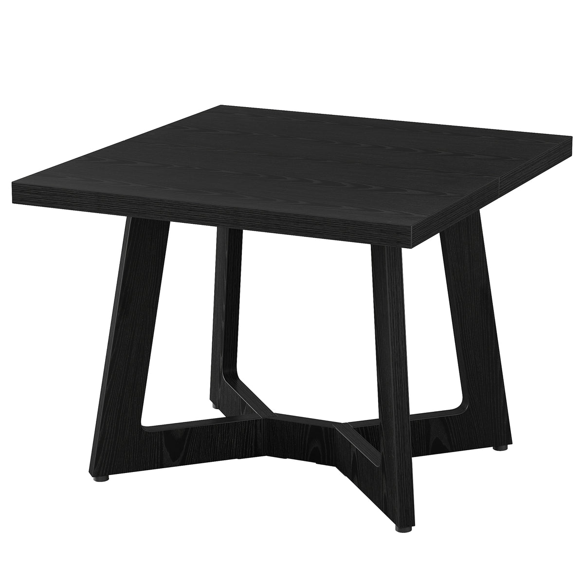 Tavolo da Conferenza Quadrato con Struttura Nera, 100 x 100 cm, per 2-4 Persone