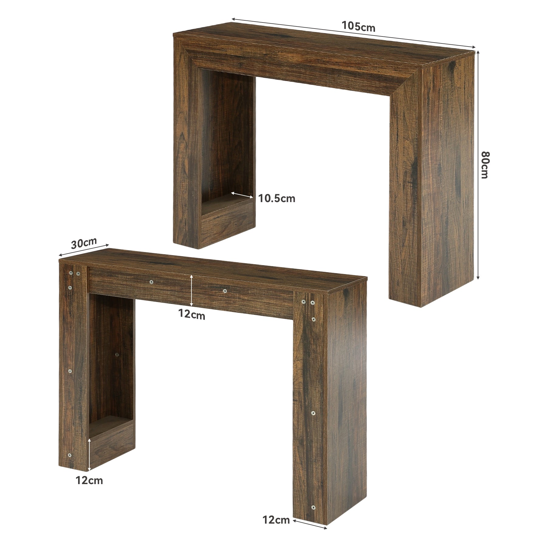 Tribesigns Tavolo consolle da 105 cm, tavolo stretto dietro divano per ingresso