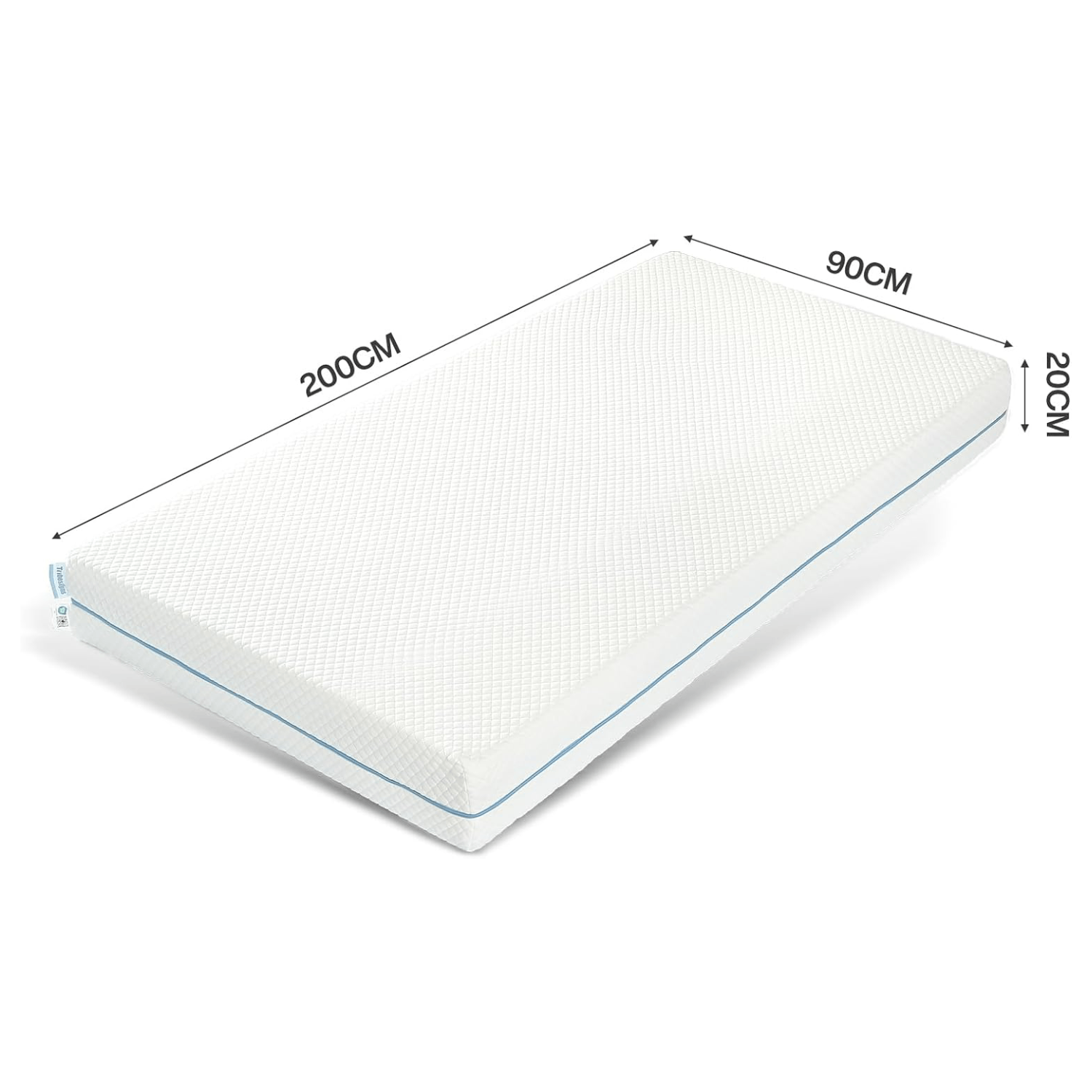 Tribesigns Materasso Memory, Materasso Comodo 90x200 Ergonomico a Forma di S