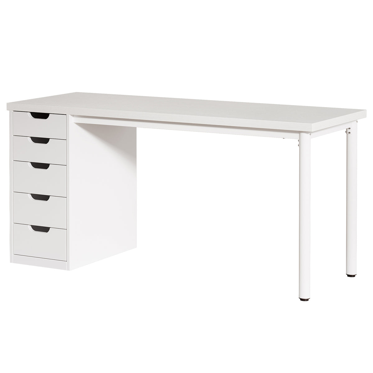 Scrivania Compatta con 5 Cassetti, 120 cm, per Ufficio