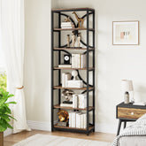Tribesigns 200 cm Libreria, scaffale indipendente a 6 ripiani con ripiani aperti 3