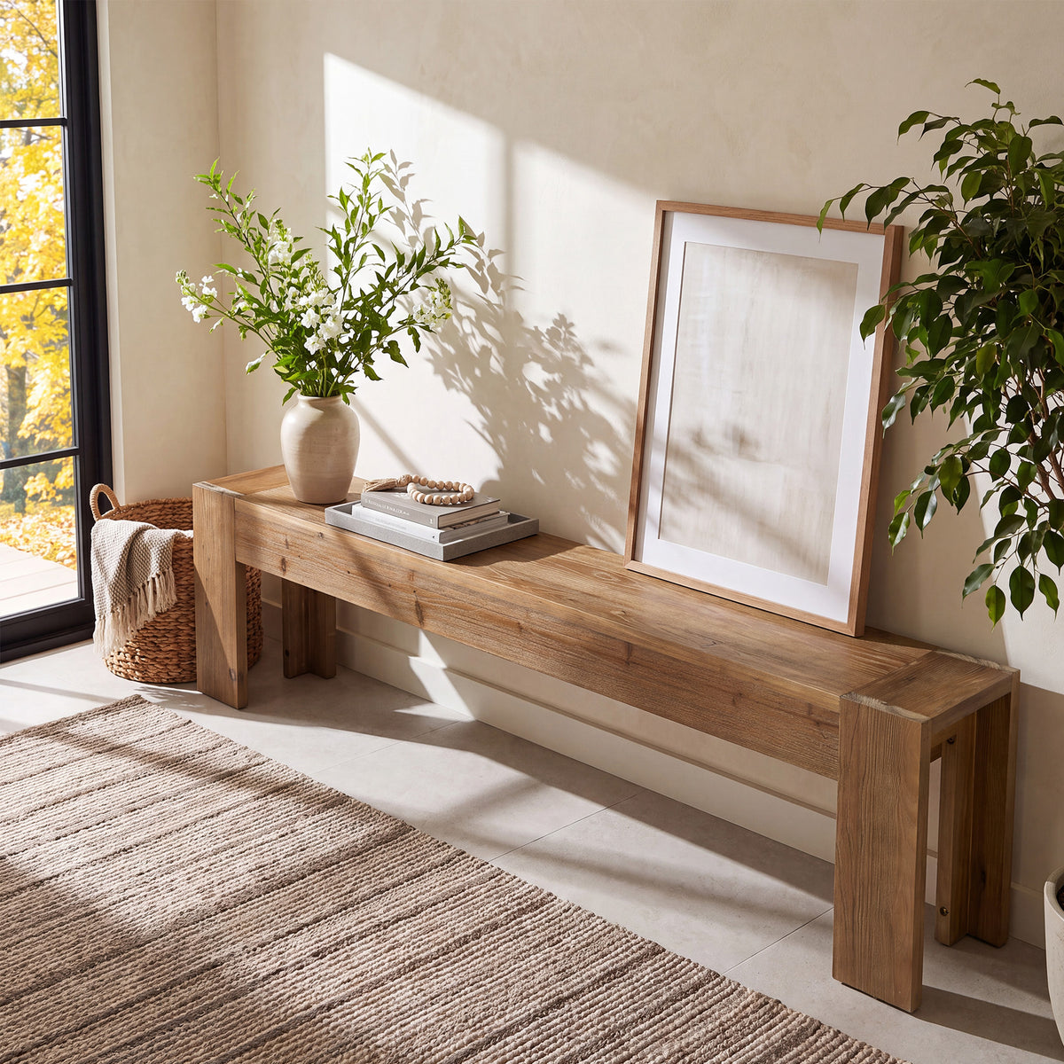 Mobile TV Country in Legno Massello, 180 cm, per Soggiorno
