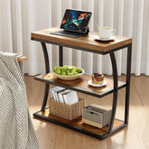 Tribesigns 60 cm Tavolino, comodino piccolo e stretto per soggiorno con spazio 3
