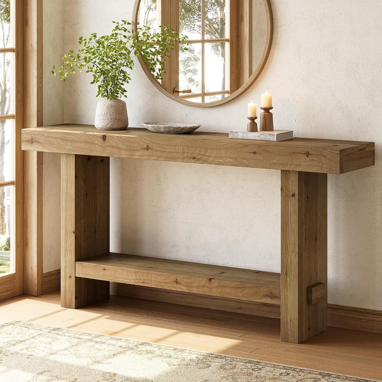 Tribesigns 160 cm Tavolo consolle, tavolo d'ingresso con base stabile per soggiorno