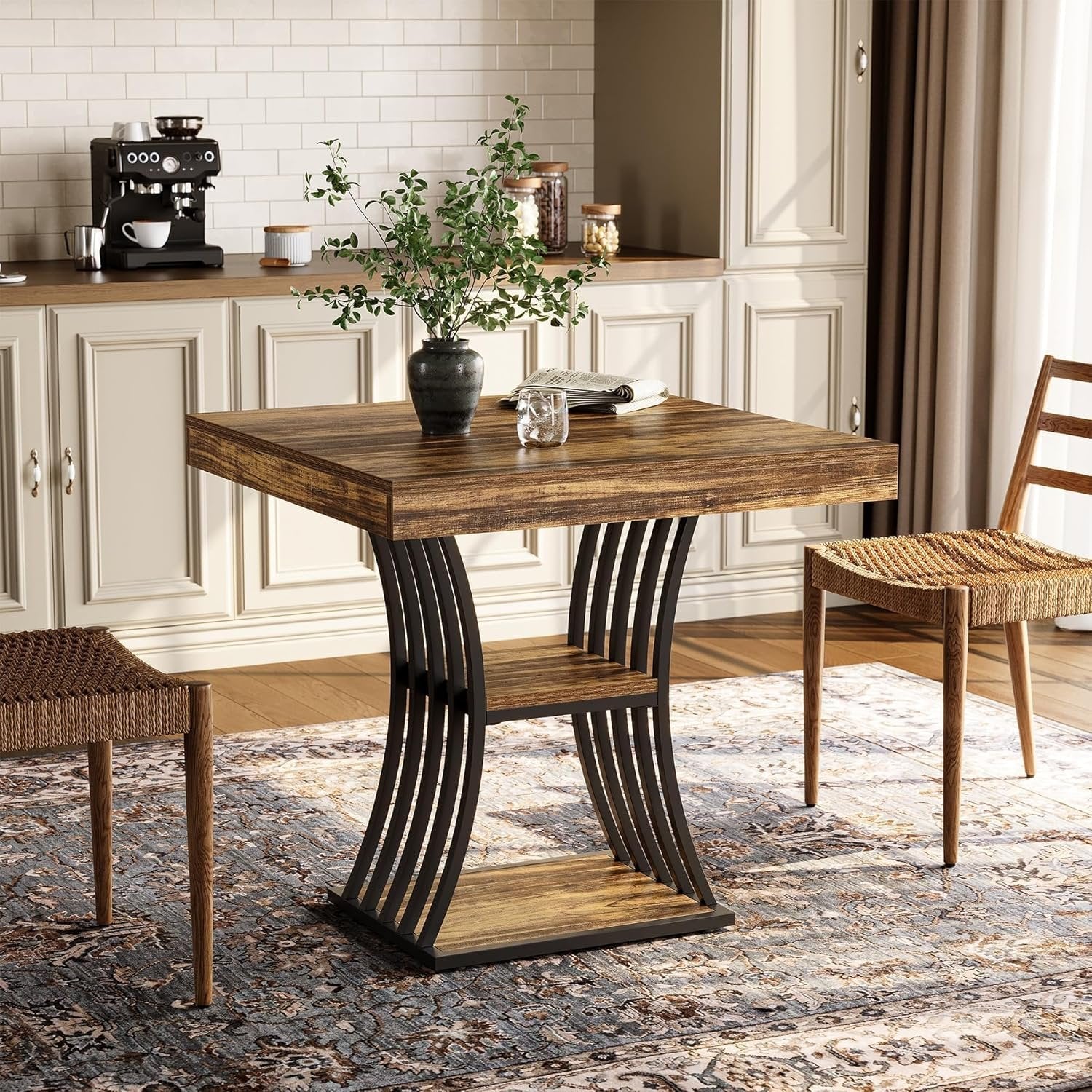 Tribesigns 80 cm Tavolo da pranzo, tavolo da cucina per piccoli spazi