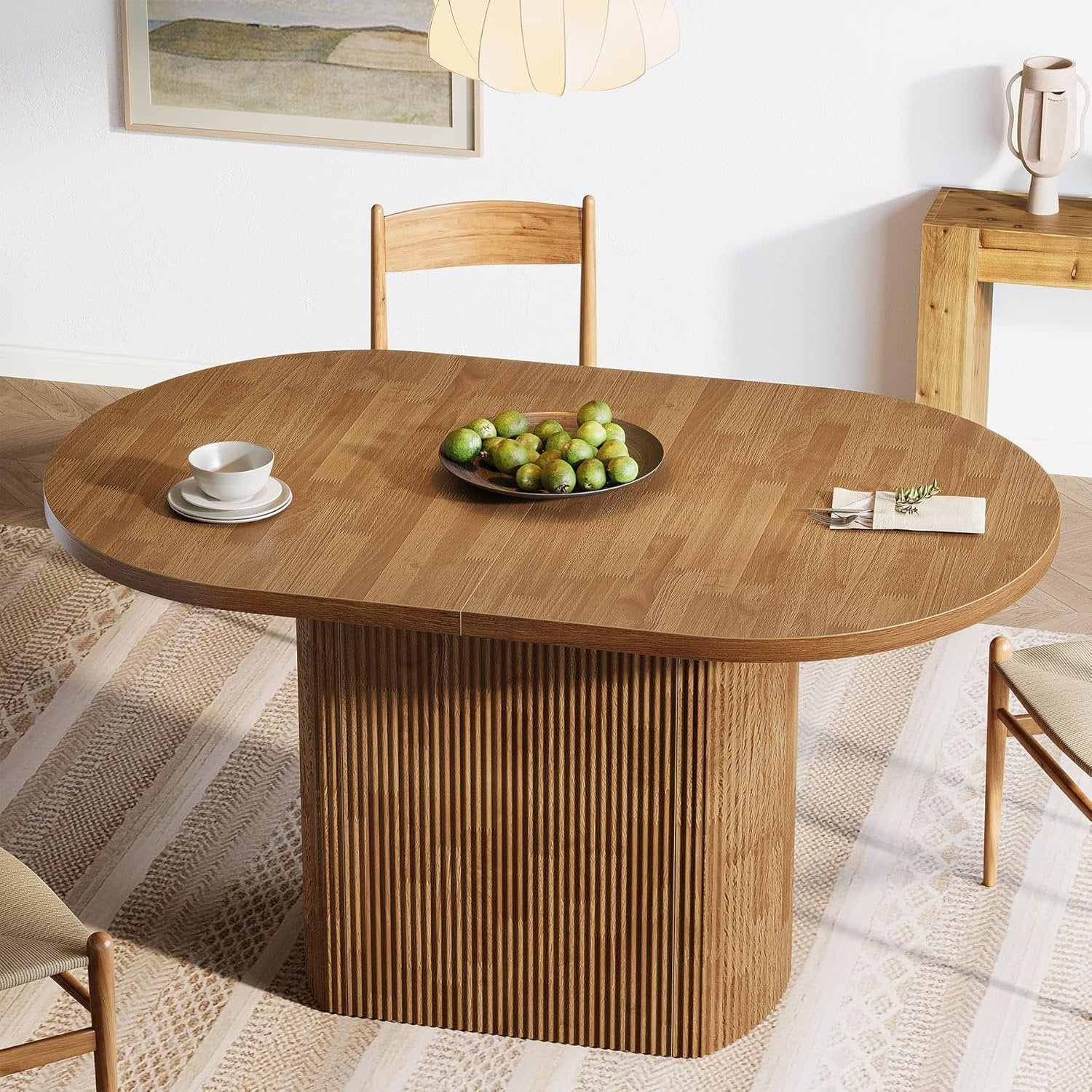Tribesigns 80 cm Tavolo da pranzo, piccolo tavolo da cucina rotondo per 2-4 persone