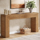 Tribesigns Tavolo consolle da 160 cm, tavolino da corridoio in legno dietro il divano 3