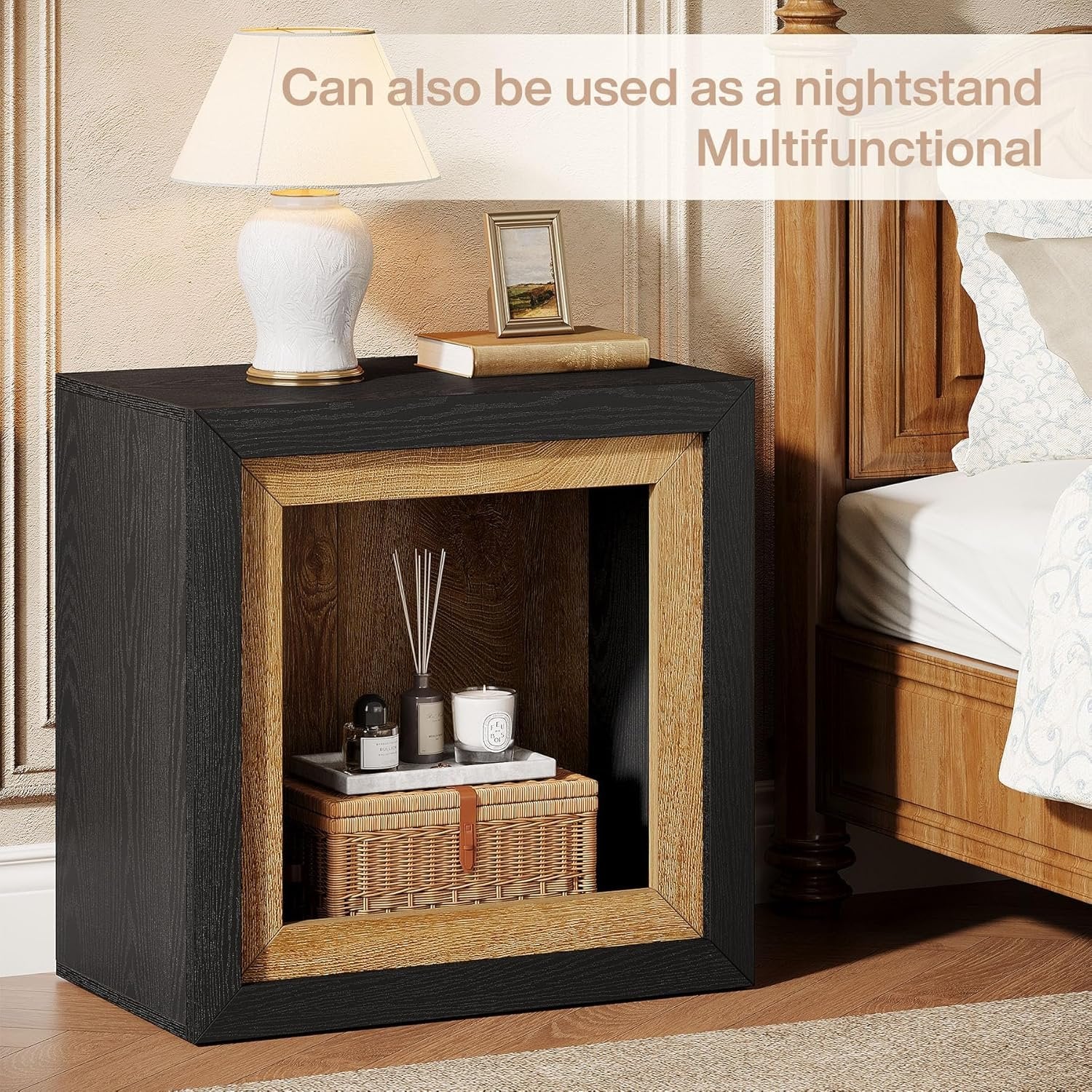 Tribesigns Tavolino moderno, tavolino rettangolare in legno rustico con design ispirato alla cornice