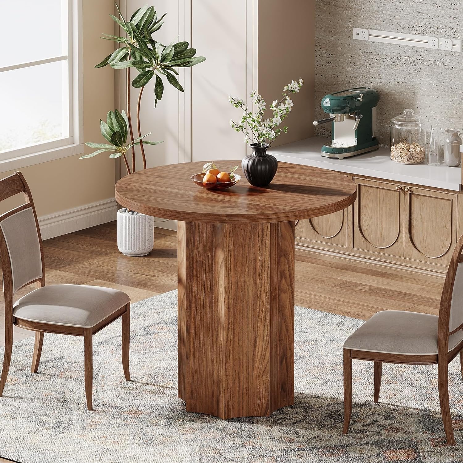 Tribesigns 80 cm Tavolo da Pranzo, Tavolo da Cucina Rotondo per 2