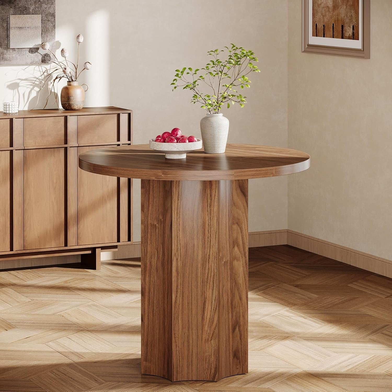 Tribesigns 80 cm Tavolo da Pranzo, Tavolo da Cucina Rotondo per 2