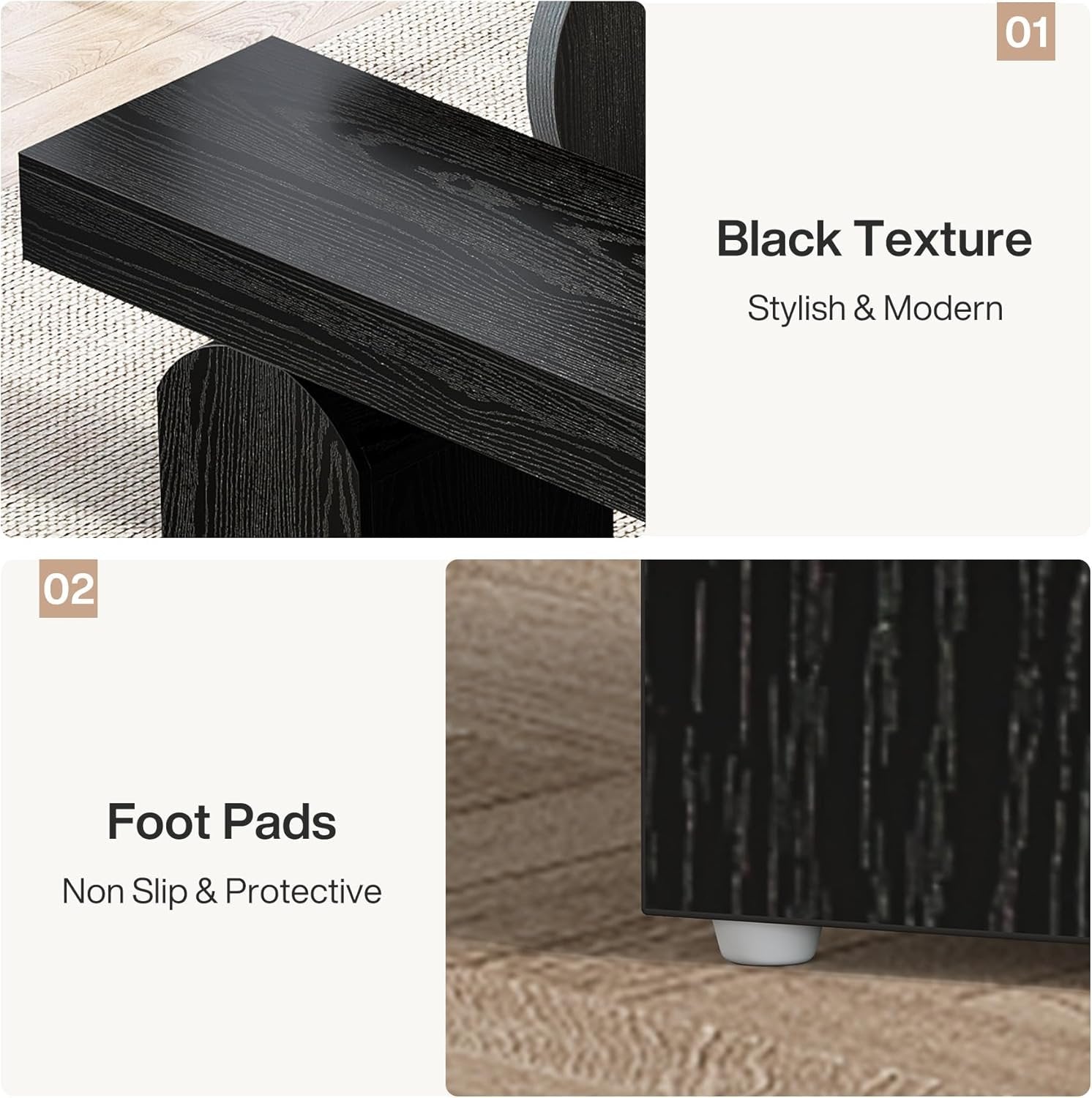 Tribesigns Panca da Pranzo, Panca da Cusina Moderna con Base Arcuata per 2-3 Persone