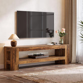 Tribesigns Supporto TV da 59 pollici per TV da 55/60/65/75 pollici, console TV multimediale rustica 3
