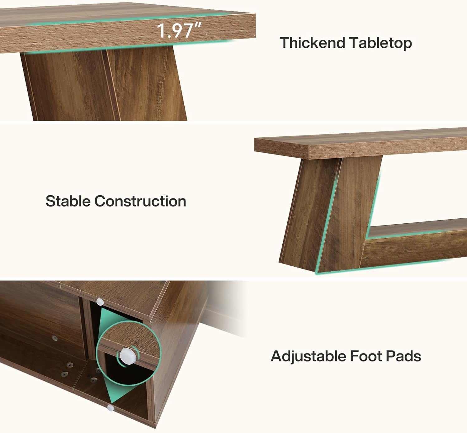 Panca d'ingresso da 160 cm, Panca da comodino in legno con 2 livelli