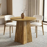 Tribesigns Tavolo da Pranzo Rotondo, Tavolo Cucina in Legno 80 cm per 4 Persone 3