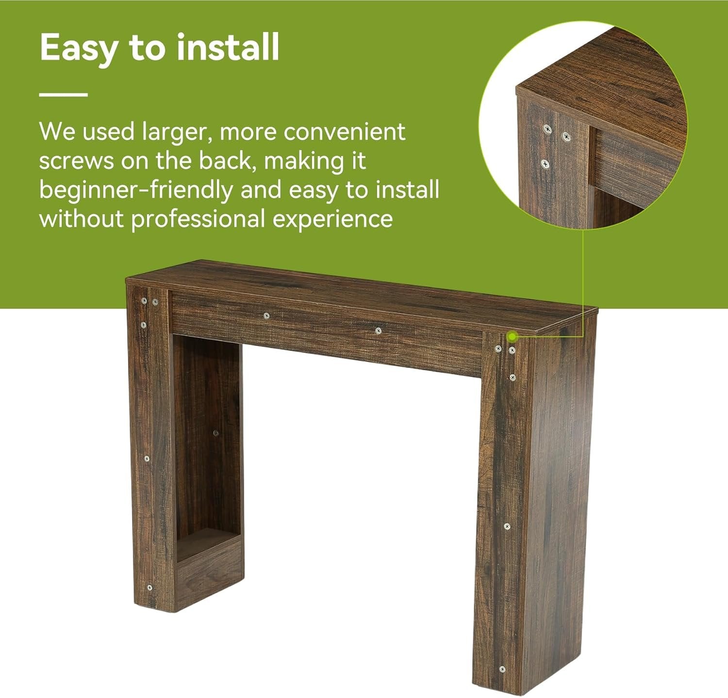 Tribesigns Tavolo consolle da 105 cm, tavolo stretto dietro divano per ingresso