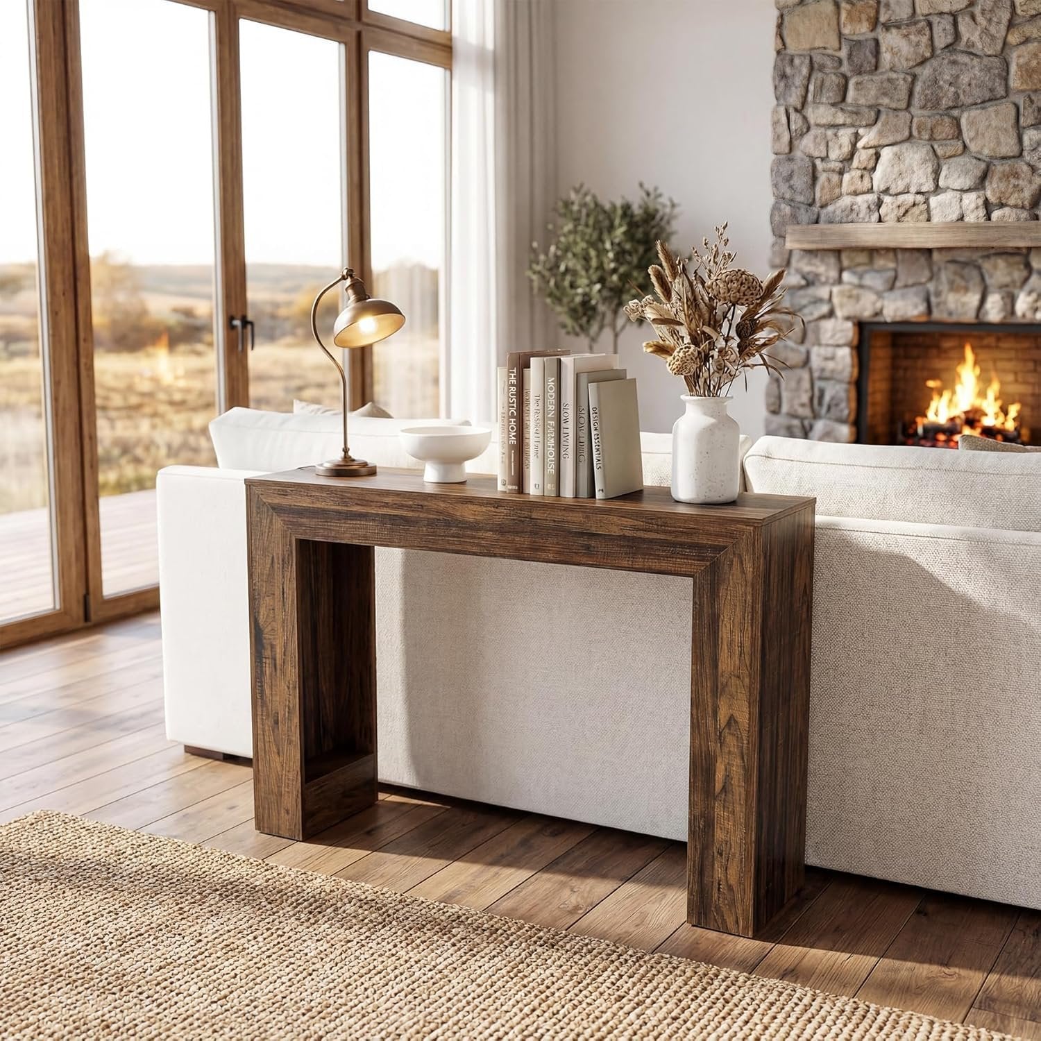 Tribesigns Tavolo consolle da 105 cm, tavolo stretto dietro divano per ingresso