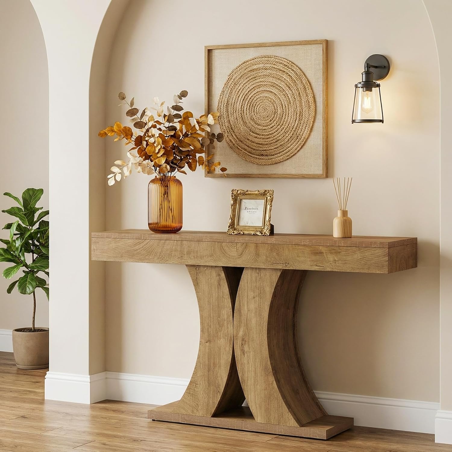 Tribesigns Tavolo consolle da 150 cm, tavolino stretto da ingresso per soggiorno