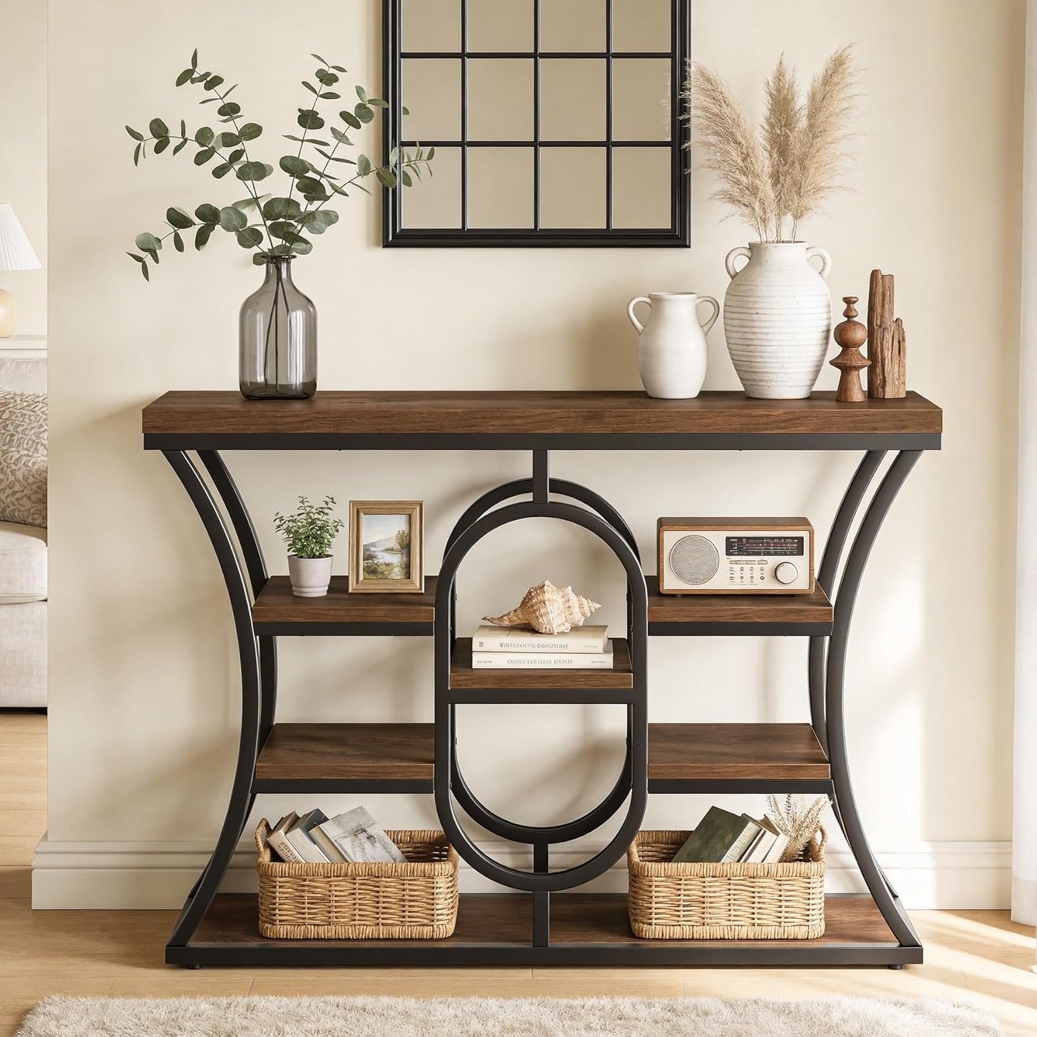 Tribesigns Tavoli da consolle da 105 cm, tavolino dietro il divano per il soggiorno