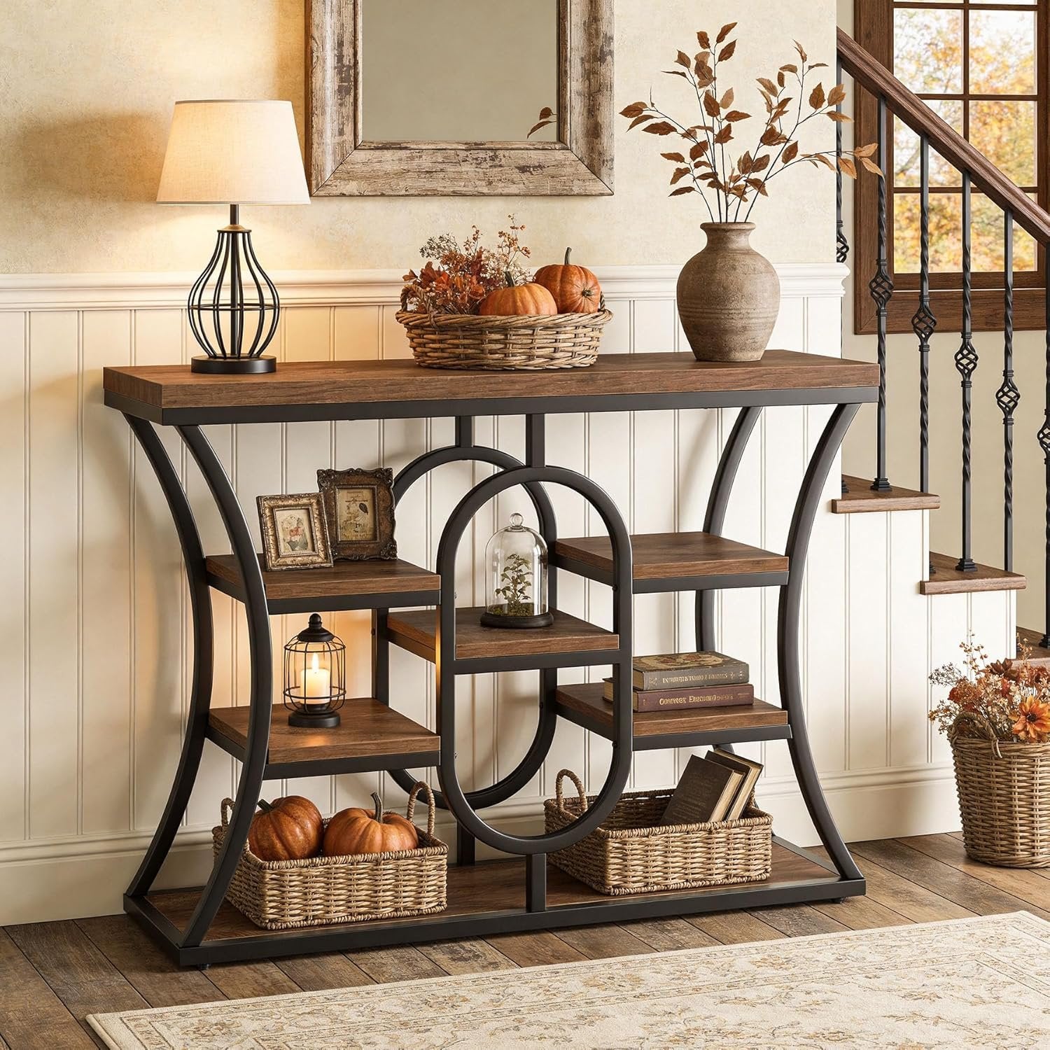 Tribesigns Tavoli da consolle da 105 cm, tavolino dietro il divano per il soggiorno