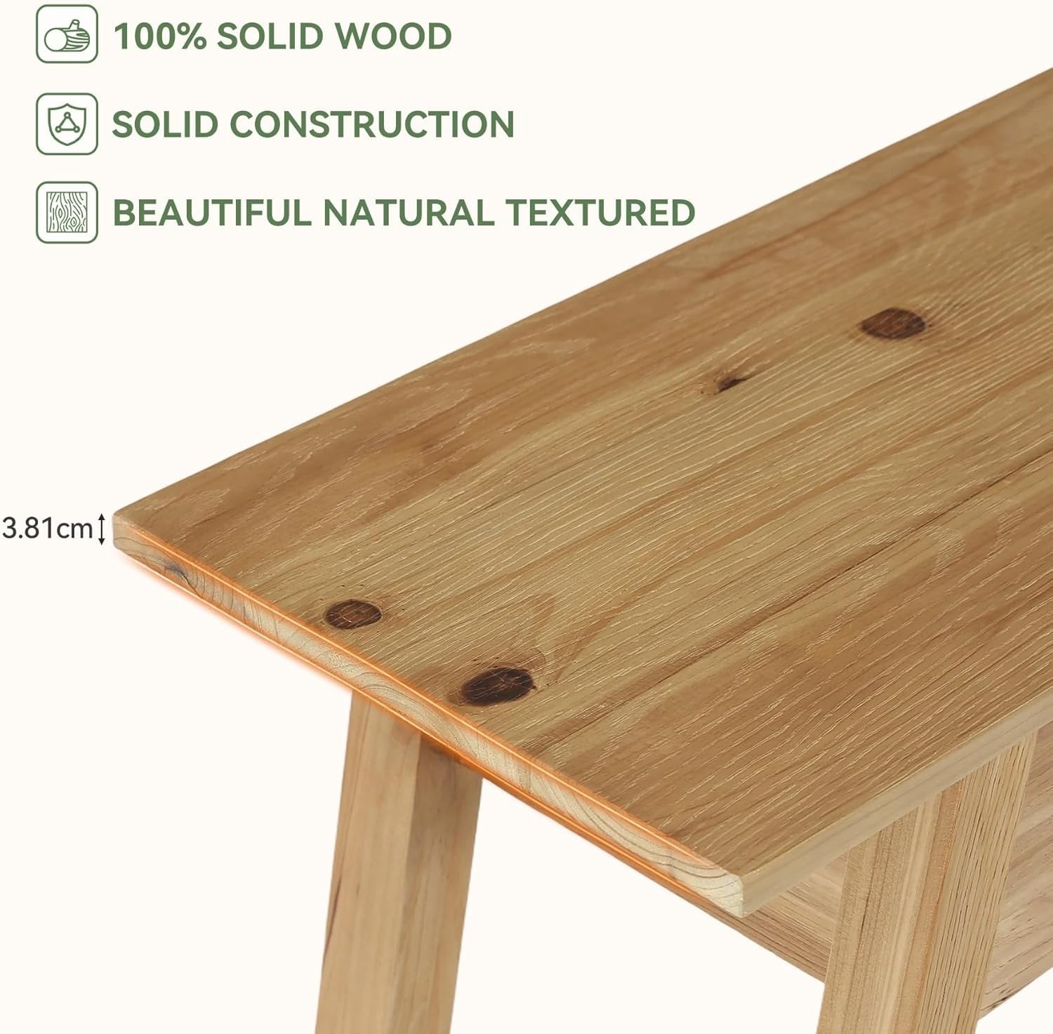 Tribesigns Tavolo consolle da 110 cm, tavolo da ingresso in legno massello con 2 cassetti