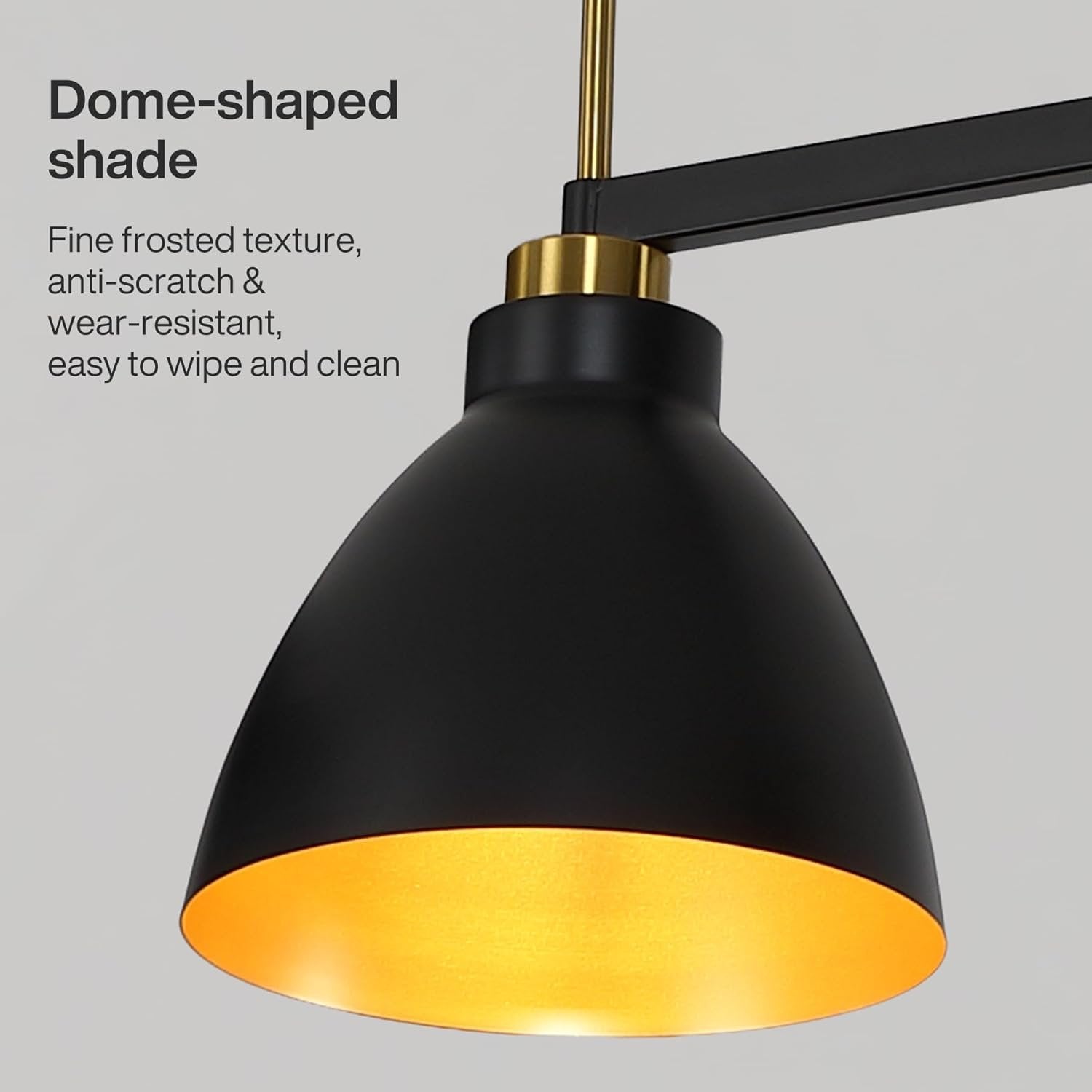 Tribesigns Lampada a sospensione con 3 lampade, apparecchio di illuminazione con aste regolabili per sala da pranzo(E27, senza lampadine)