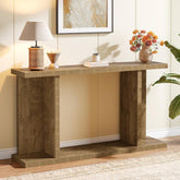 Tribesigns Tavolo consolle da 140 cm, moderno tavolino in rovere rustico per ingresso 3