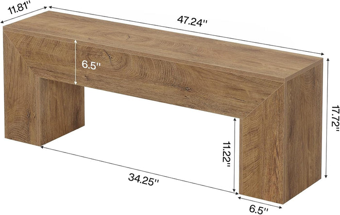 Tribesigns Panca da Ingresso Country in Legno con Vano Portascarpe, 120 cm, per Entrata
