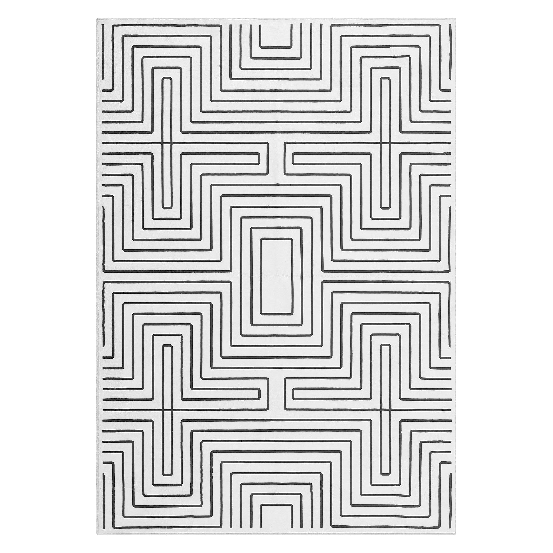 Tribesigns Tappeto a pelo corto con motivo geometrico, 160x230/200x300 cm, con retro antiscivolo, lavabile fino a 30°C, ideale per soggiorno e camera da letto, certificato OEKO-TEX.