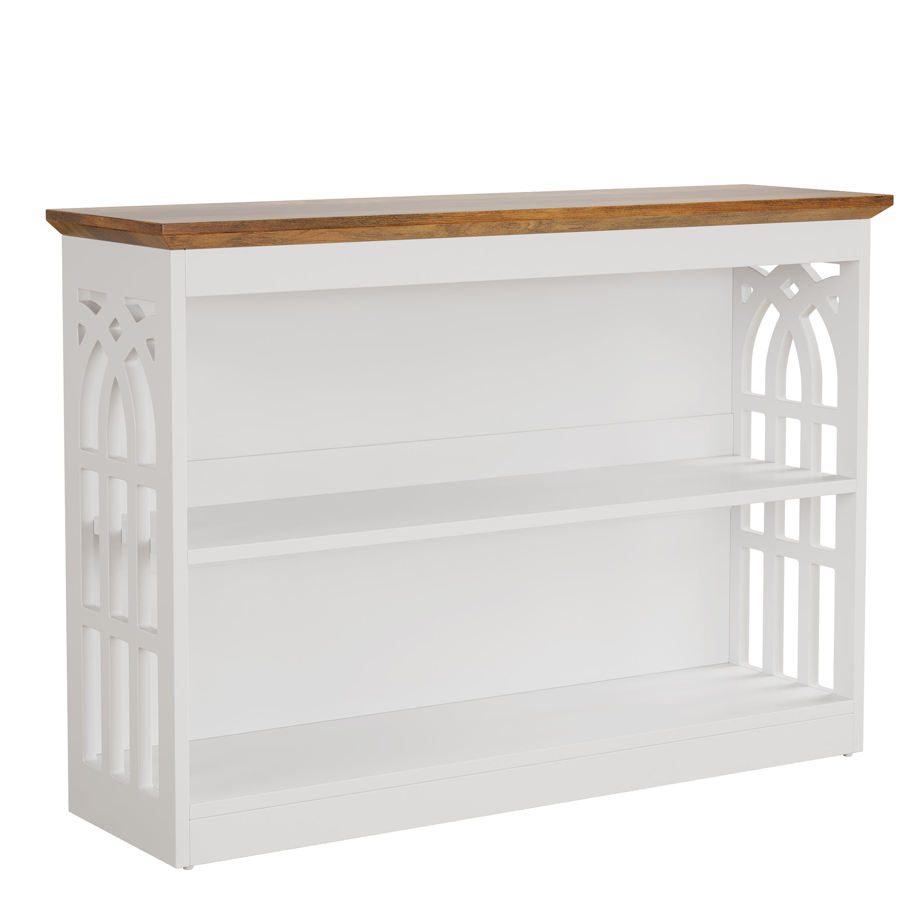 Tribesigns 105 cm Tavolino, Tavolino moderno con 3 ripiani per ingresso