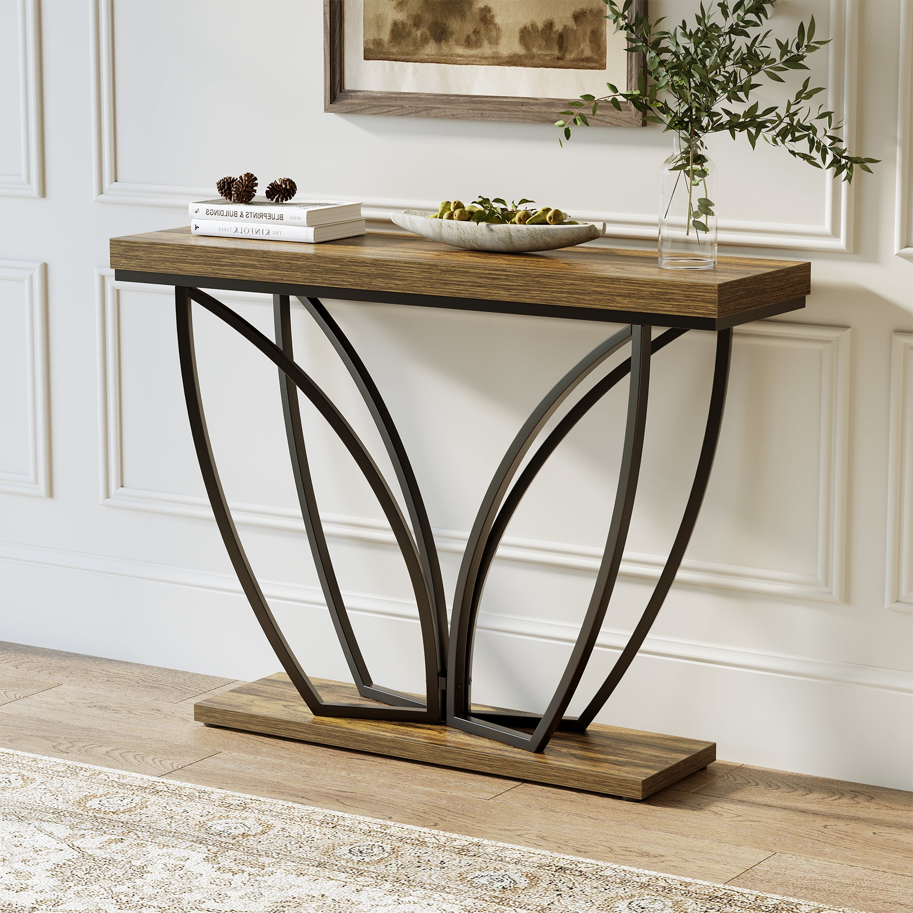 Tribesigns 105 cm Tavolo consolle, Tavolino da caffè per corridoio e soggiorno