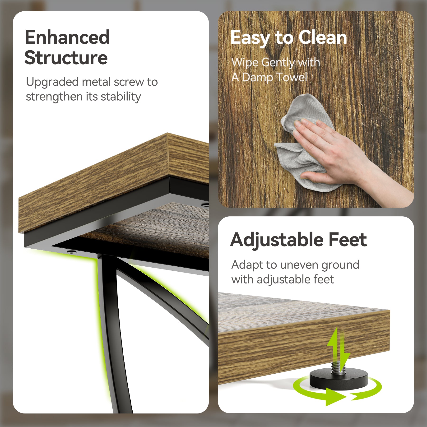 Tribesigns 105 cm Tavolo consolle, Tavolino da caffè per corridoio e soggiorno