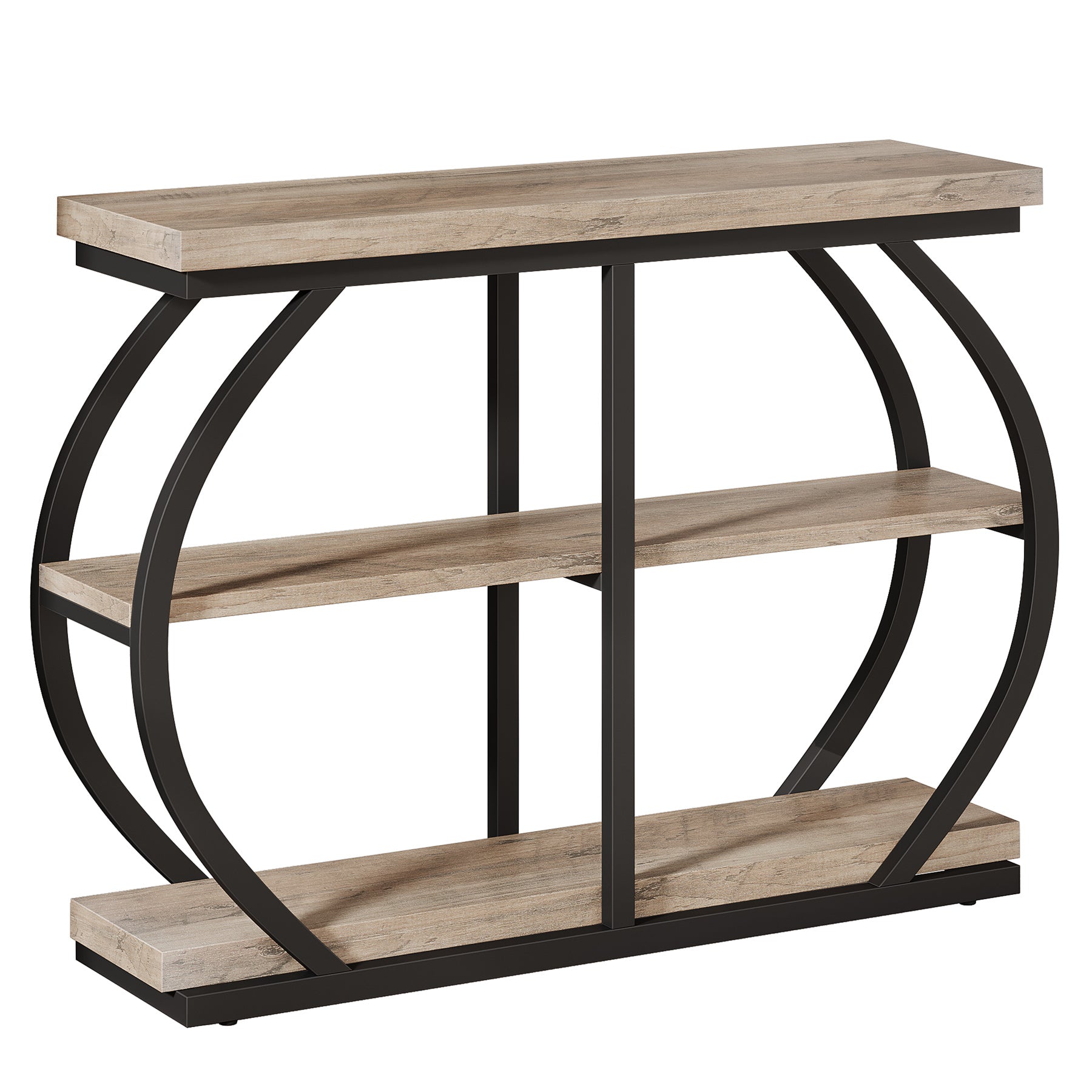 Tribesigns 105 cm tavolo consolle, tavolo d'ingresso a 3 livelli con struttura ad arco