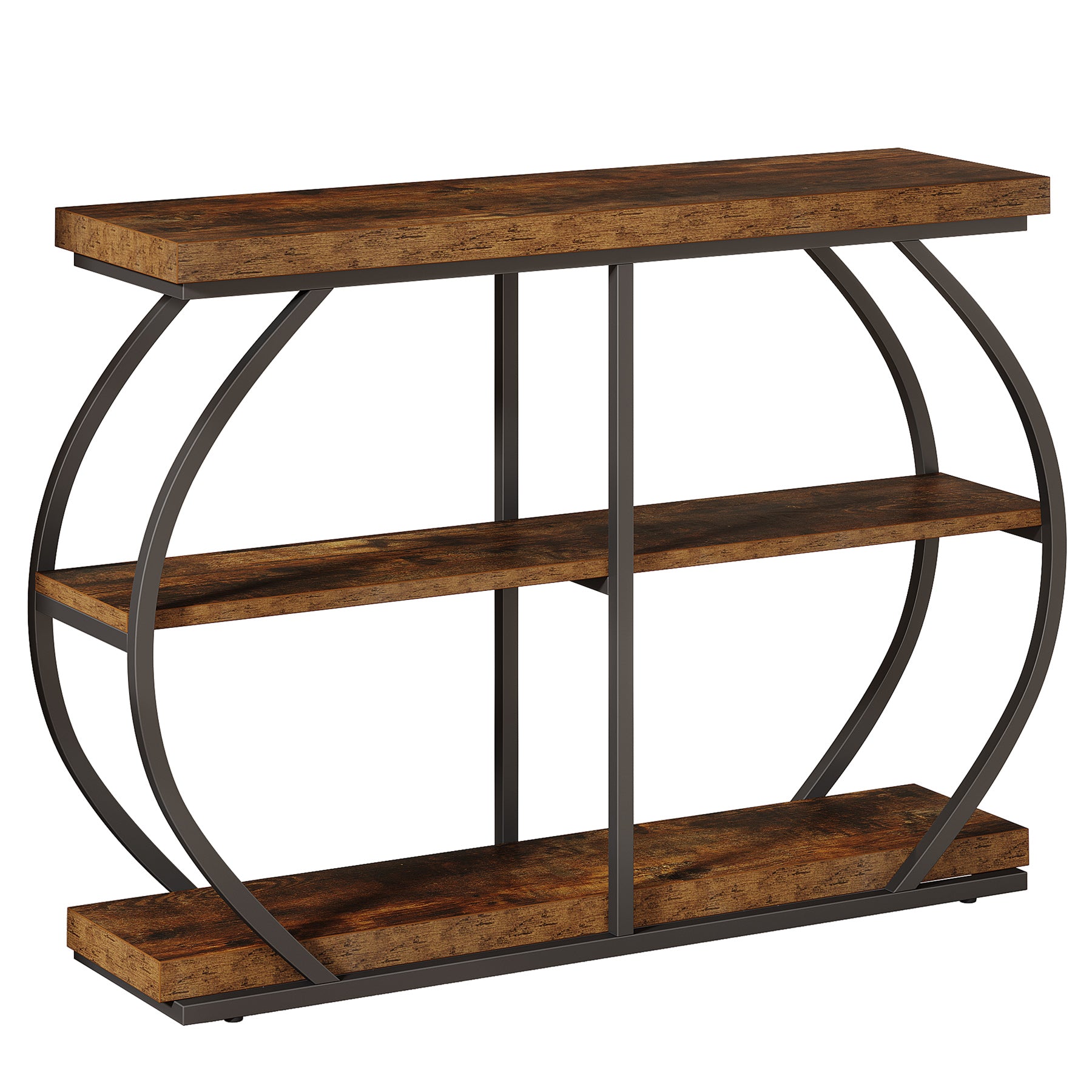 Tribesigns 105 cm tavolo consolle, tavolo d'ingresso a 3 livelli con struttura ad arco