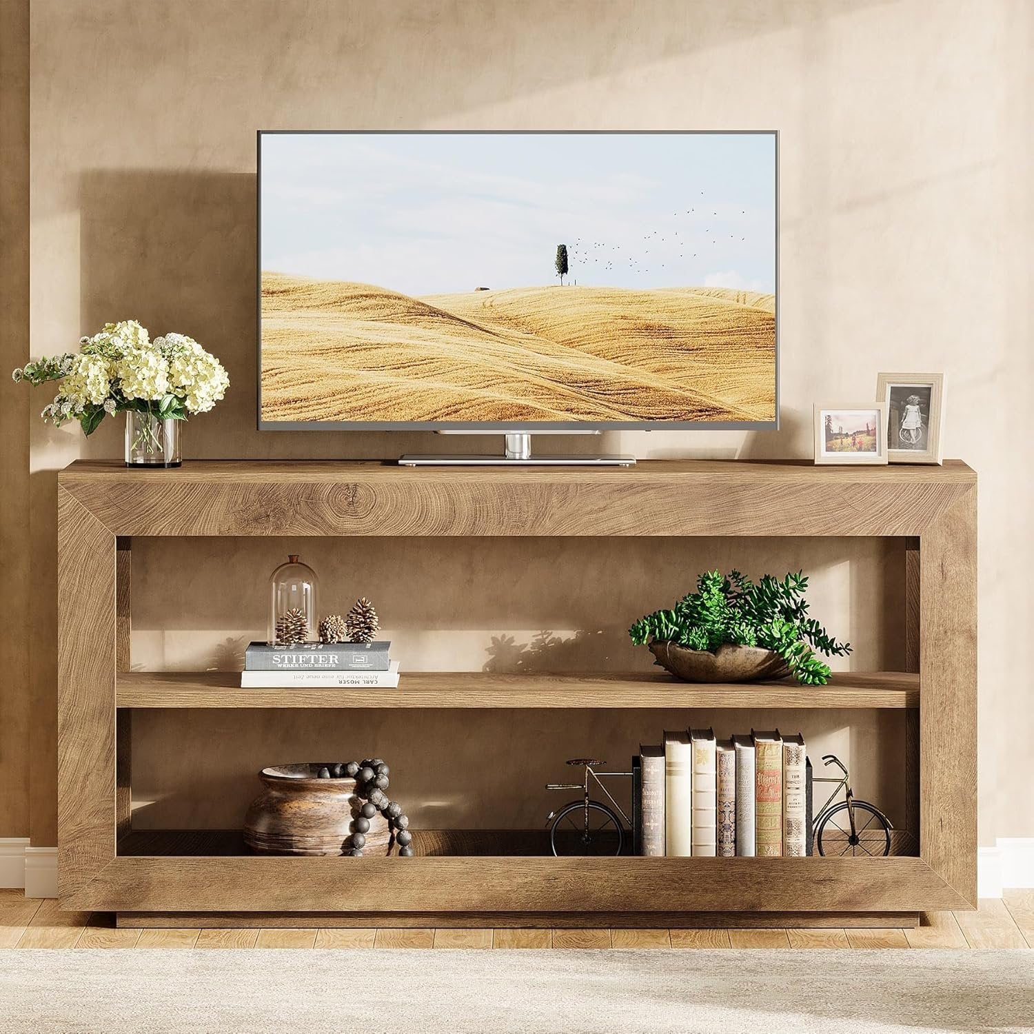 Tribesigns 160 cm Tavolo consolle, tavolino da divano con 3 ripiani per ingresso