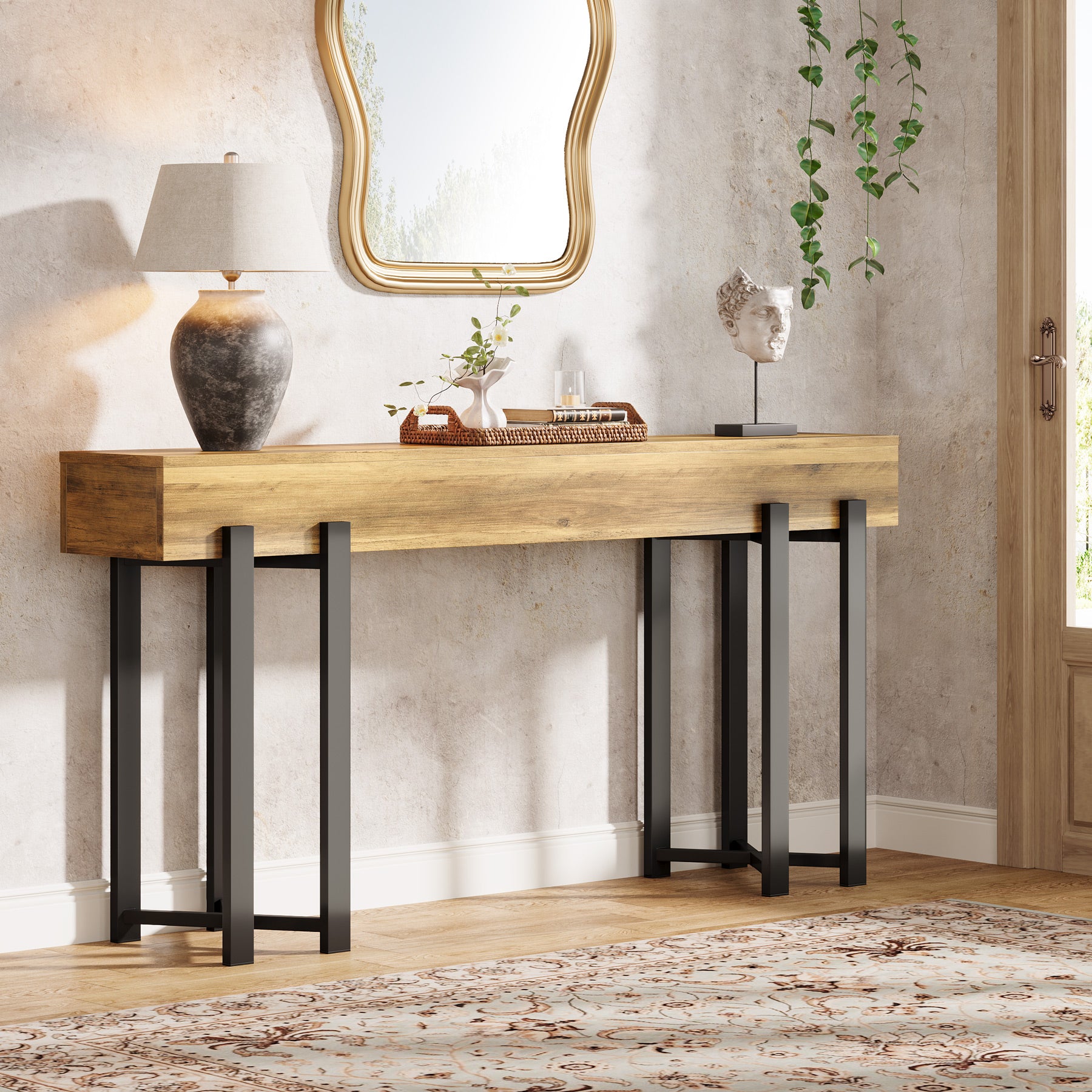 Tribesigns 160 cm Tavolo consolle, tavolino da divano stretto per corridoio