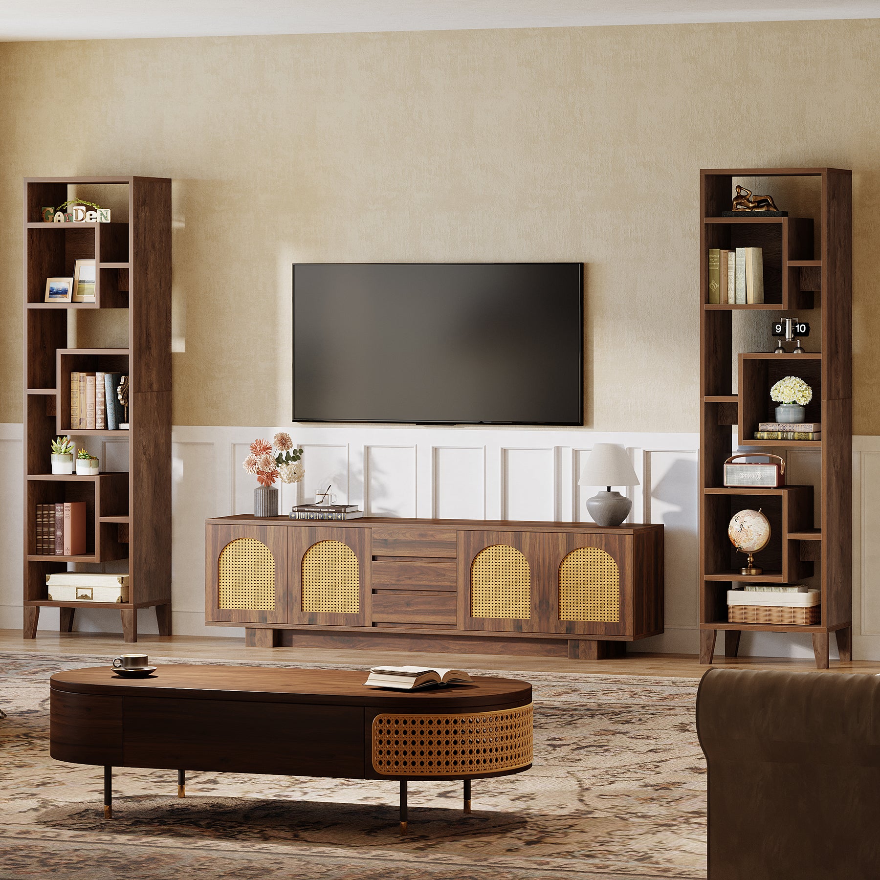 Tribesigns 180 cm Scaffale, moderno scaffale angolare con 8 livelli per casa